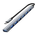 USB-C HUB Verteiler Splitter Typ-C Adapter auf USB 3.0 7Port für Laptop