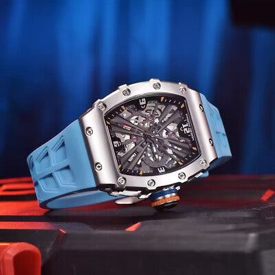 Pagani Design PD-1738 Männer Quarz VH65 Movt Skelett Zifferblatt Saphirglas Uhr