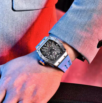 Pagani Design PD-1738 Männer Quarz VH65 Movt Skelett Zifferblatt Saphirglas Uhr