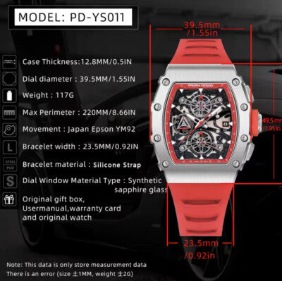 Pagani Design PD-YS011 Männer 40 mm Saphirglas Quarz Chronograph Uhr