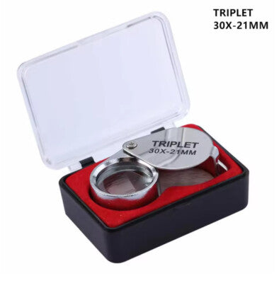 30x Juwelierlupe Präzisionslupe Taschenlupe Schmuck 30x21mm Juwelier Lupe