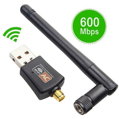 AC 600Mbps WLAN Stick Dual Band 2.4GHz/5GHz WIFI Dongle USB Wireless Adapter PC