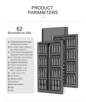 QUK 63 In 1 Schraubendreher-satz Magnetische Schraubenzieher Bits Werkzeug