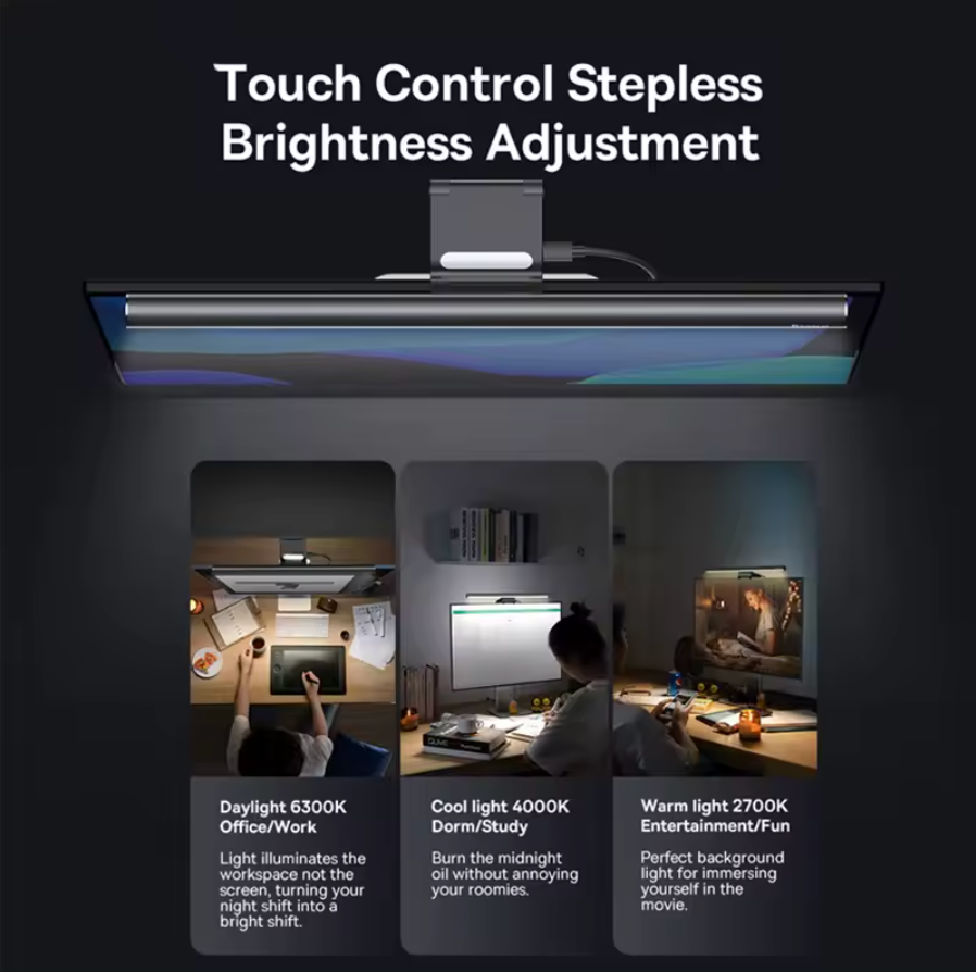 Baseus Monitor Licht für Computer Einstellbar Bildschirm LED Bar Tischleuchte