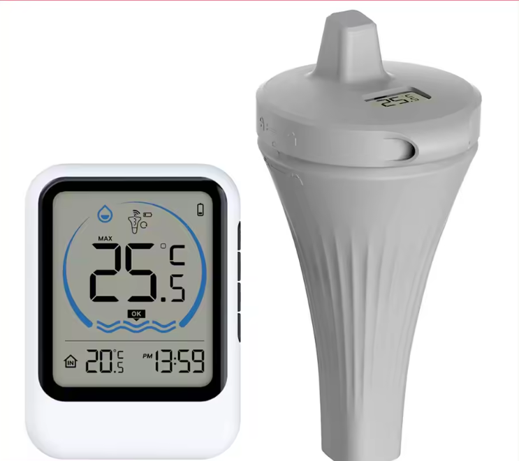 Pool Thermometer Funk Kabellos Wireless Digital Bildschirm Schwimmbad Aquarium