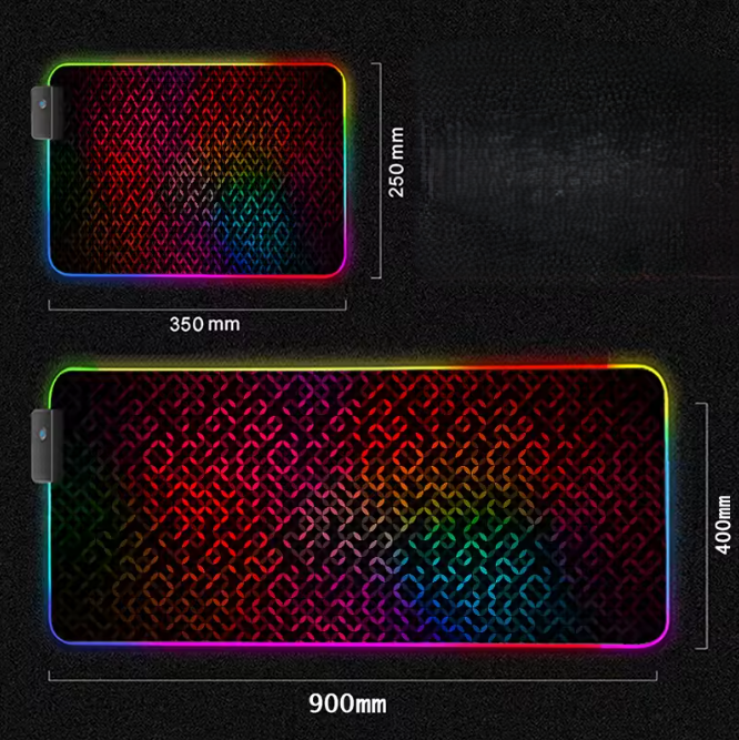 XL RGB Mauspad Beleuchtet Gummiert LED Gaming Mauspad Computer PC Mousepad Gamer