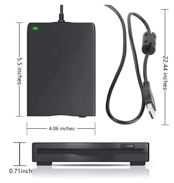 USB Diskettenlaufwerk externes Disketten Laufwerk 3.5 Zoll Disketten 1,44Mb