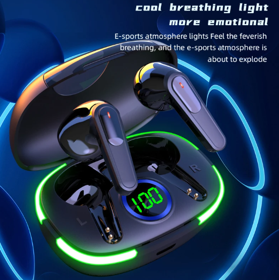 Bluetooth Kopfhörer In Ear kabellos Stereo Ohrhörer Schwarz mit Ladebox NEU