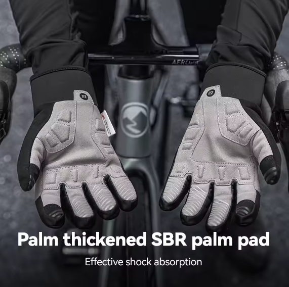 Rockbros Vollfinger Fahrrad Handschuhe Herbst Fahrradhandschuhe SBR Touchscreen