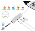 USB C auf 3 x USB A und RJ45 Ethernet Lan Adapter Hub USB-C Netzwerk Kabel Mac