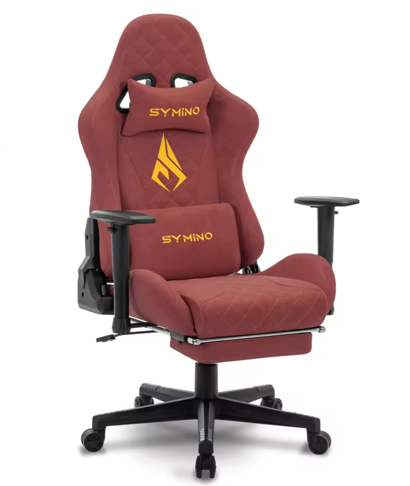 Gamingstuhl mit Fußstütze Bürostuhl Schreibtischstuhl PU Leder Ergonomisch