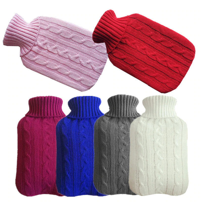 Wärmeflaschen BEZUG für 2 Liter Bettflasche Wärmflas Fleece Gummi 2L Wärmekissen