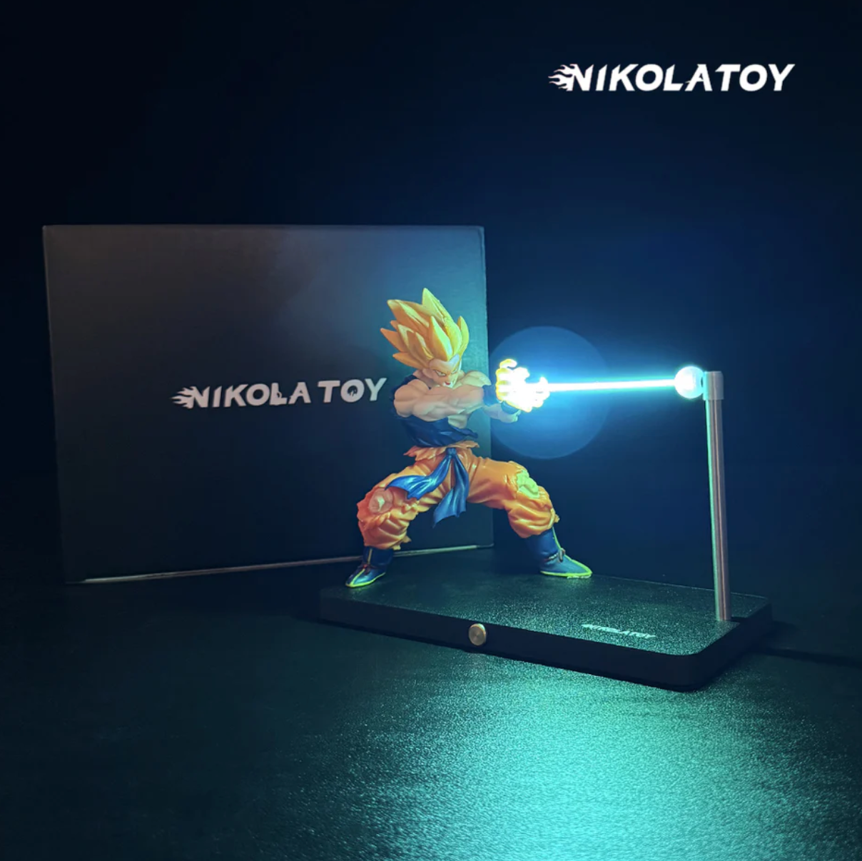 Nikolatoy Dragon Ball Son Goku Lampe Kamehameha Magnetisch LED Nachtlampe