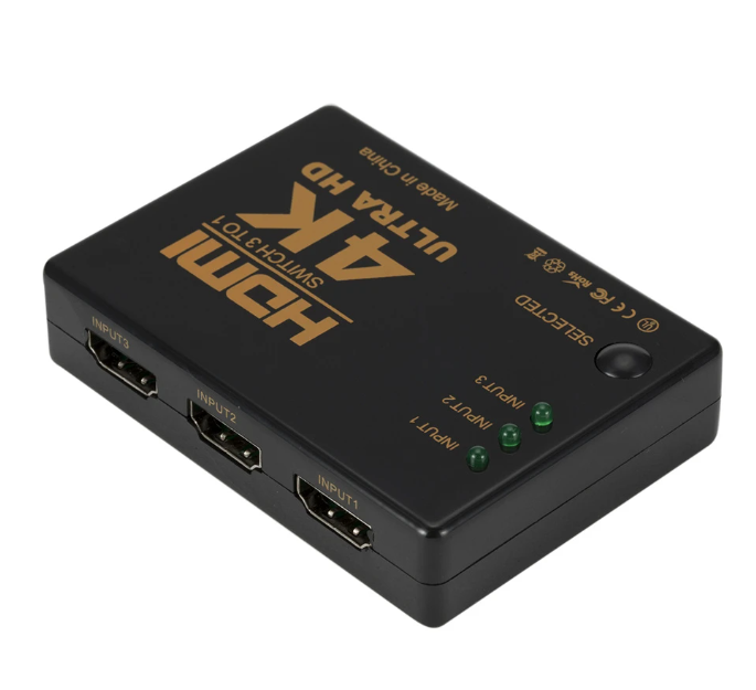HDMI Switch Splitter 4K Kabel 3in1 Umschalter Verteiler Adapter Ultra HDCP 3D