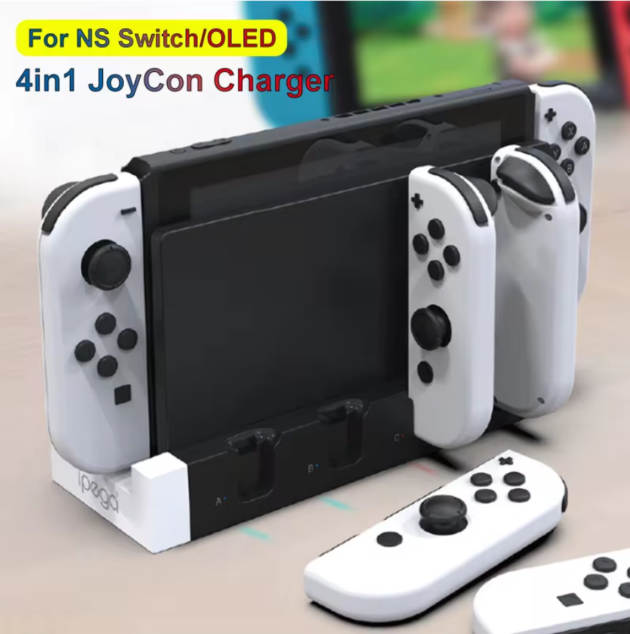 4in1 Joy-Con Ladestation für  Nintendo Switch Ladedock Controller Ladegerät