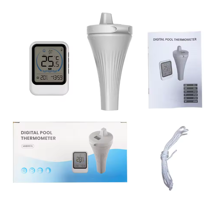Pool Thermometer Funk Kabellos Wireless Digital Bildschirm Schwimmbad Aquarium