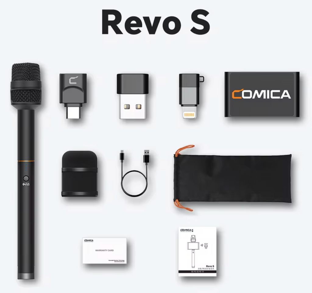 COMICA Revo S Interviewmikrofon für Smartphone Kardioid Microphone