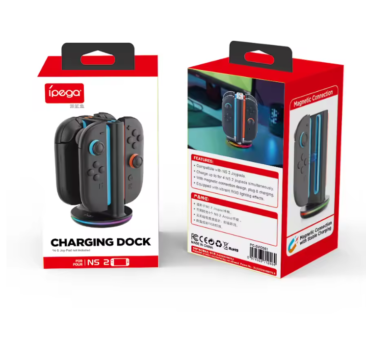 4in1 Ladestation für Nintendo Switch 2 Joy Con Ladedock Ladegerät Charger