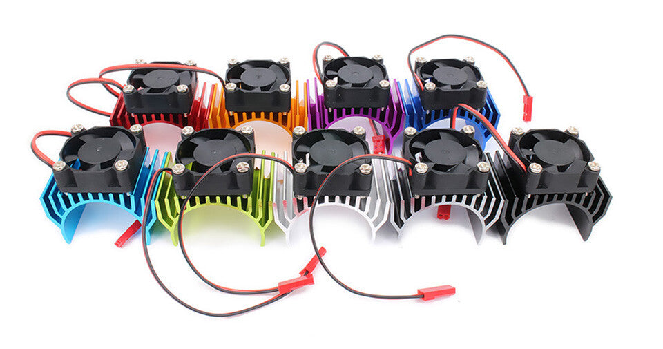 Motor Kühlkörper mit 6V Lüfter für 1/10 HSP RC Traxxas Auto 540/550 3650 Motor