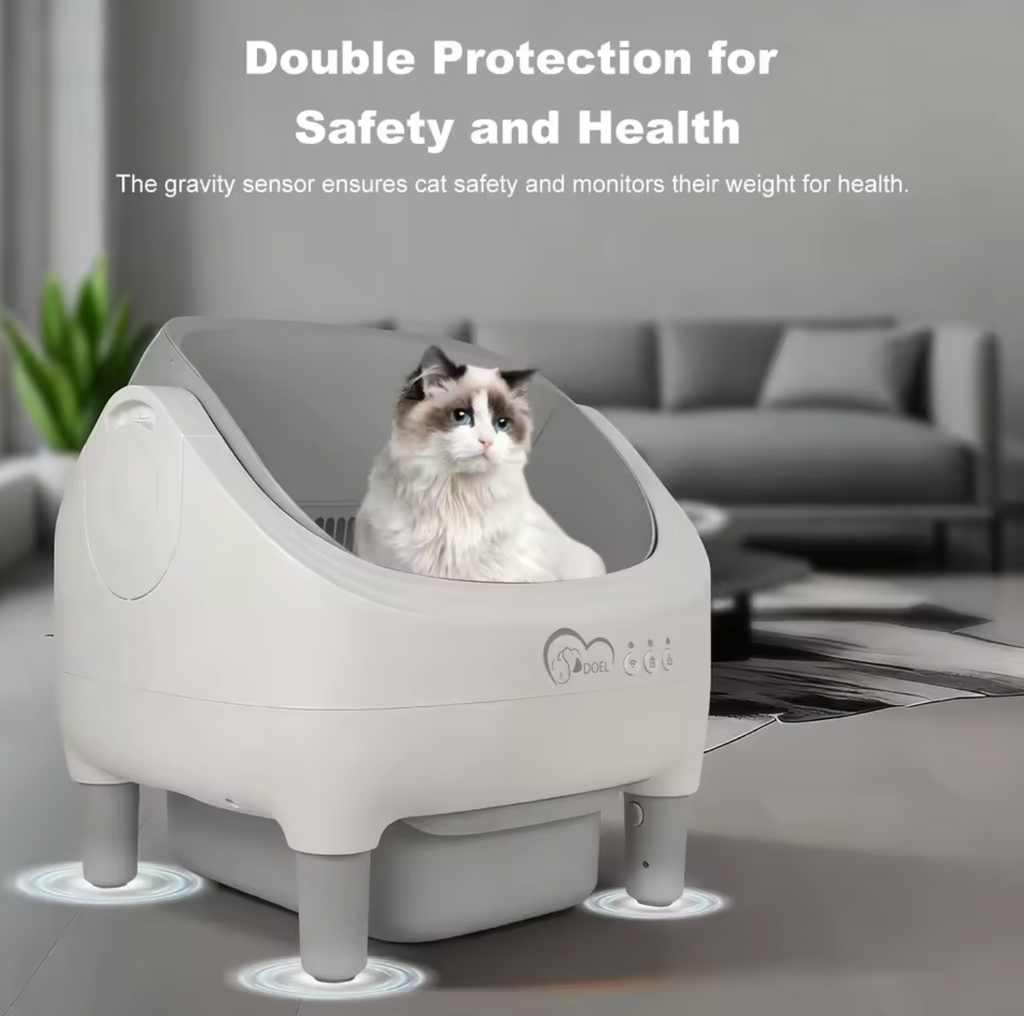 DOEL Automatische Katzentoilette Smart Katzenklo Selbstreinigung Offen Beutel