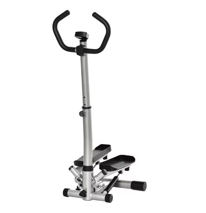 Stepper Fitness Heimtrainer für Zuhause bis 100 kg mit LCD Anzeige mit Handgriff