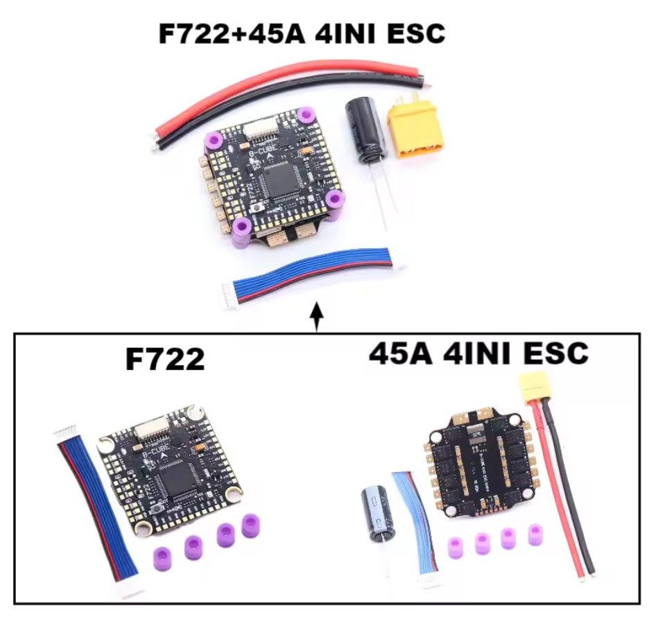 F722 Flight Stack Flugcontroller 45A 60A 4in1 ESC für Betaflight F745 Stack