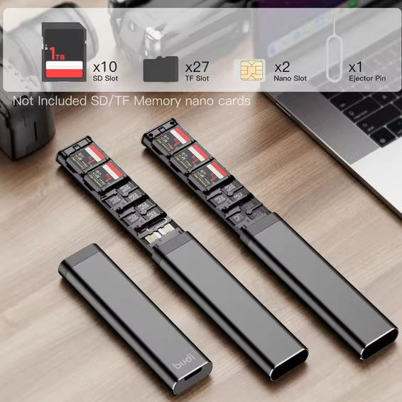 Speicherkartenbox für 10x SD Karten 27x TF / Micor SD 2x Nano Sim Stoßfest