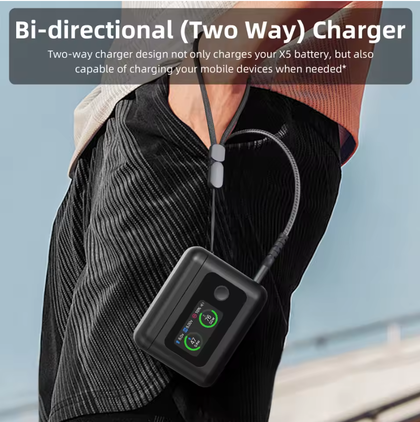 Ladehub für Insta360 X5 Ladegerät Parallel Charger 2 Akkus Schnell Lader