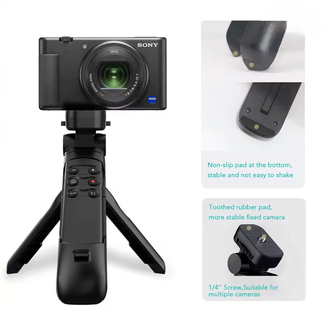 Wireless Grip Stativ für Sony a6700 a7RV a7IV ZV-1 ZV-E10 a7C Vloggingstativ