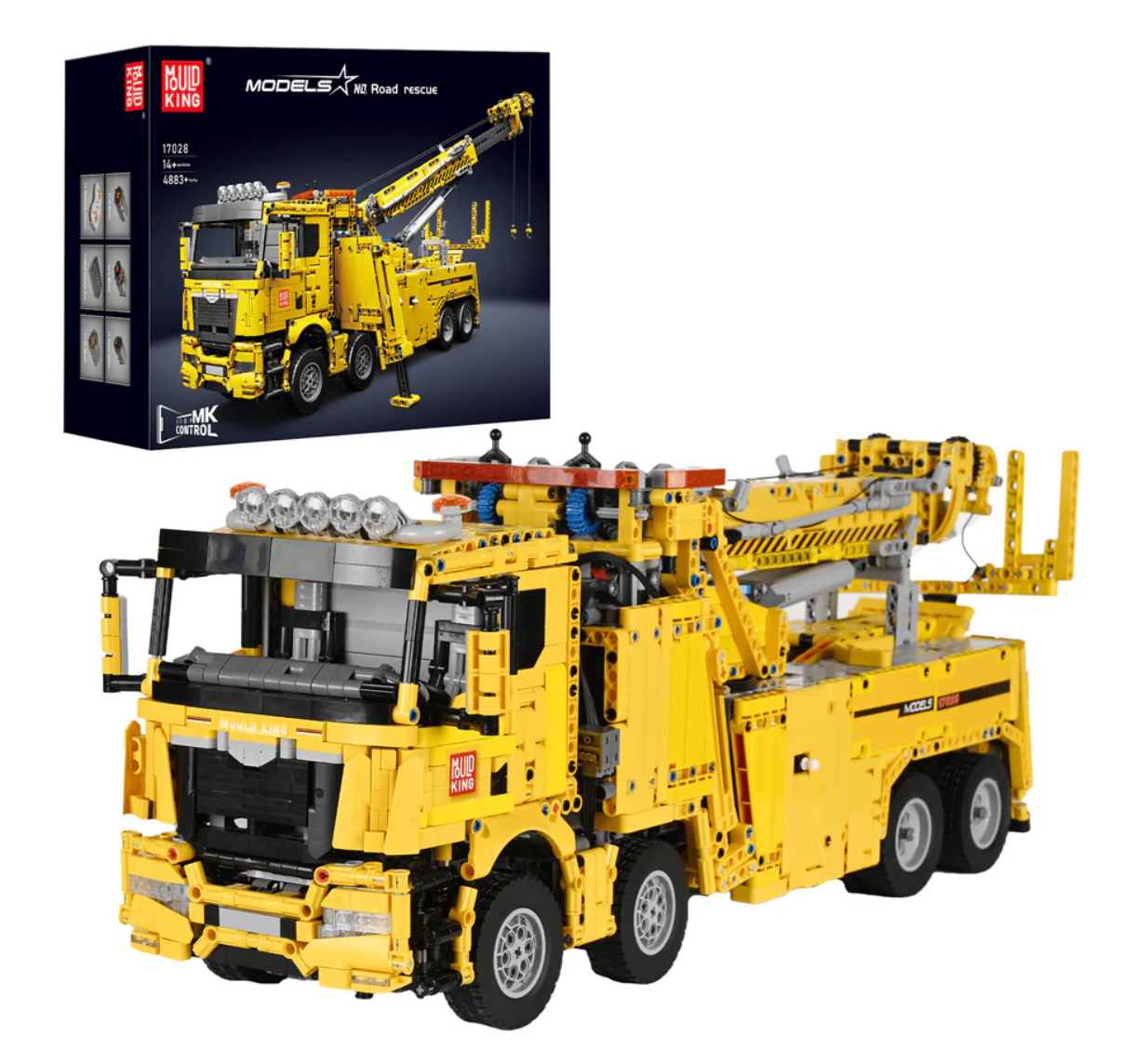 Mould King 17028 Ferngesteuertes RC Feuerwehrauto Rettungsauto 4883 Teile
