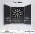 Dartscheibe elektronisch Set LED Display 12 Pfeile Dartboard Kabinett Schrank