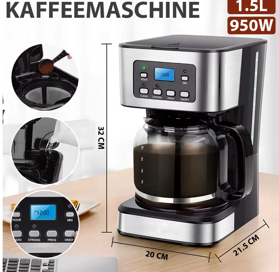 Kaffeemaschine Espresso Maschine Kaffee Maschine Kaffeepulver selbstreinigend