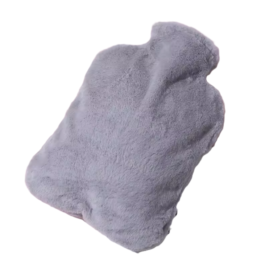 Wärmflasche mit Strickbezug Auslaufsichere Bettflasche 2L Flauschig