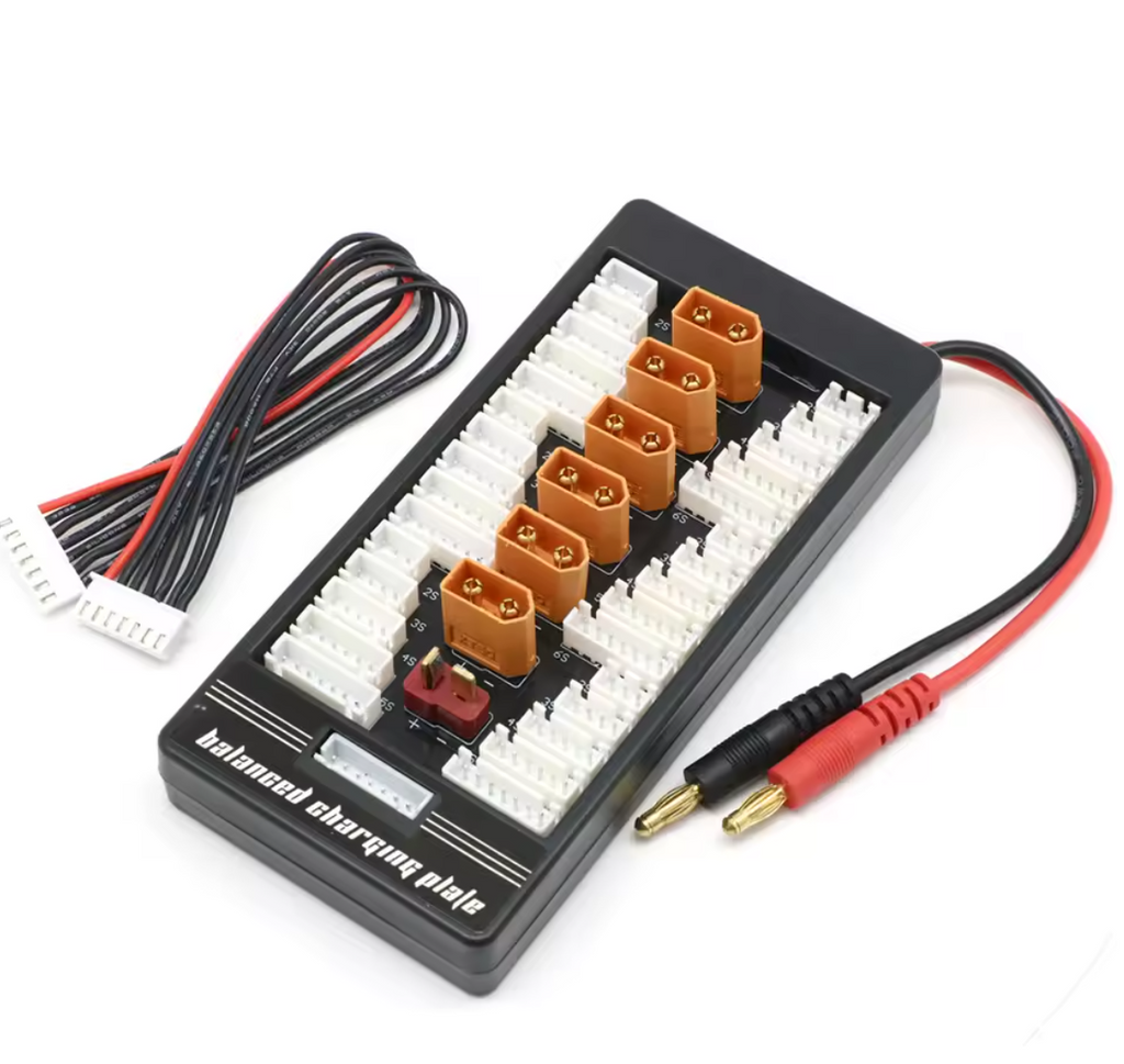 XT60 Balance Board LiPo Paraller Charging Board Ladeboard 2S-6S 6x XT60