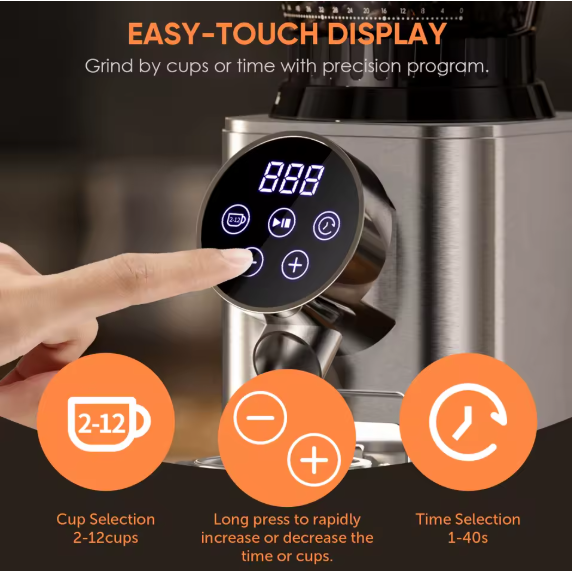 Kaffeemühle Biolomix elektrisch 150 W Kaffeebohnen Espresso Mühle