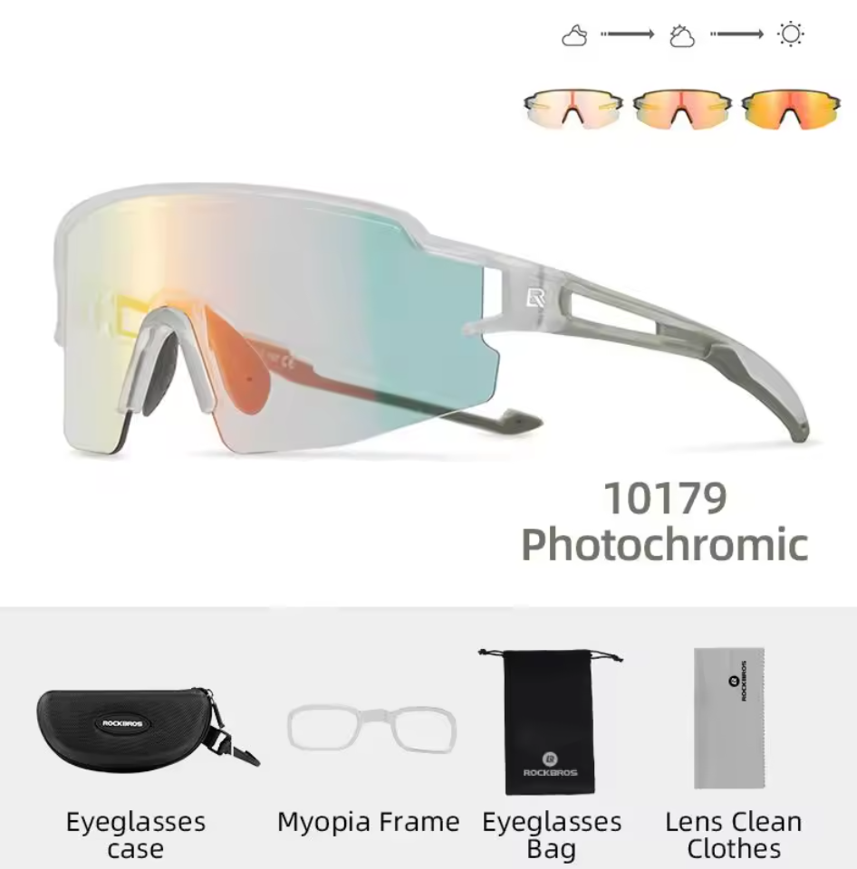 Radfahren Brille Fahrrad Sonnenbrille Photochrom Outdoor Windschutz Rockbros