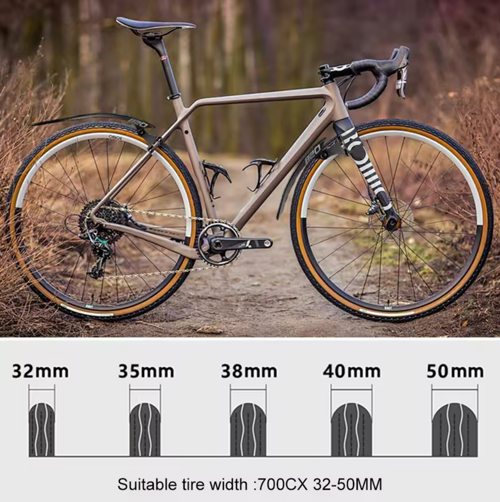 Fahrrad Schutzblech Mudguard Spritzschutz Gravelbike Rennrad bis 50mm Breit