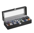 Uhrenbox 6 Uhren Uhrenkoffer Uhrentruhe Songmics Schatulle Glas Uhrenkasten