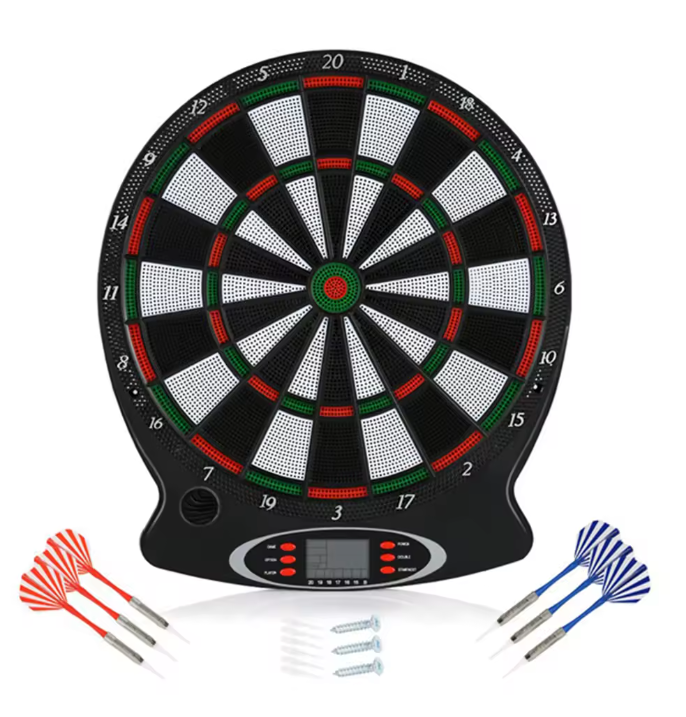 Dartscheibe elektronisch Set LCD Display Darts 6 Pfeile Profi Dartboard