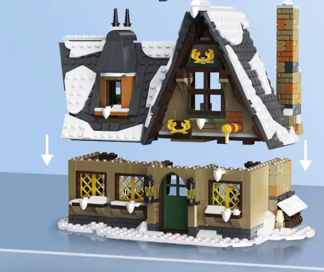 Mould King 16049 Weihnachtshaus Weihnachtshütte Bausatz 766 Teile Neu OVP