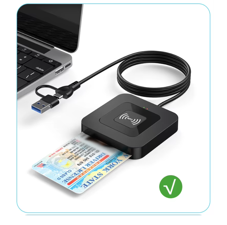 USB 2.0 Chipkarten Leser NFC Chip Kartenleser Lesegerät Smartcard Leser