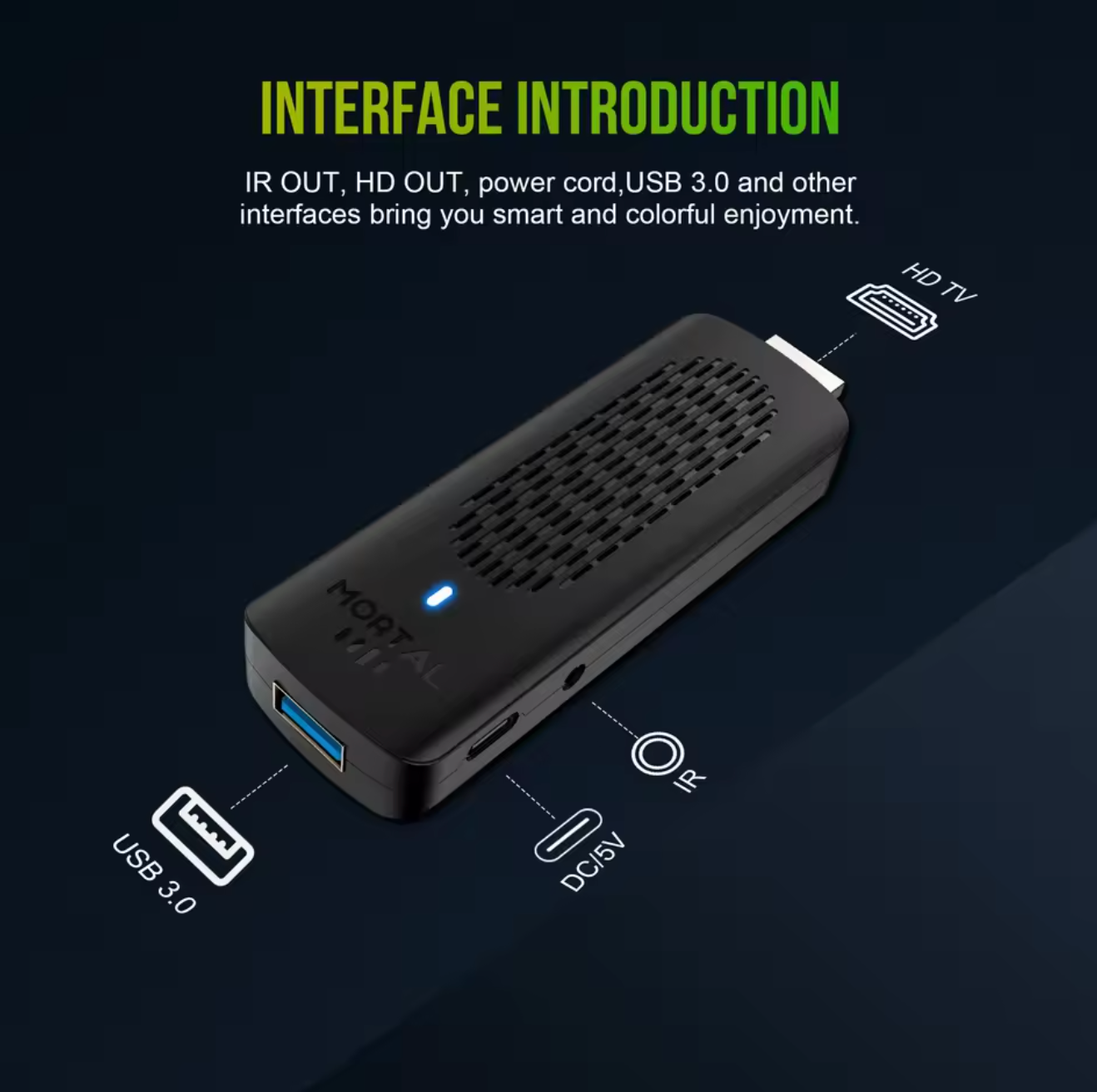 Android Smart TV Stick Ultra HD 4K 8GB 128GB Media Player WLAN LAN Smart TV Box