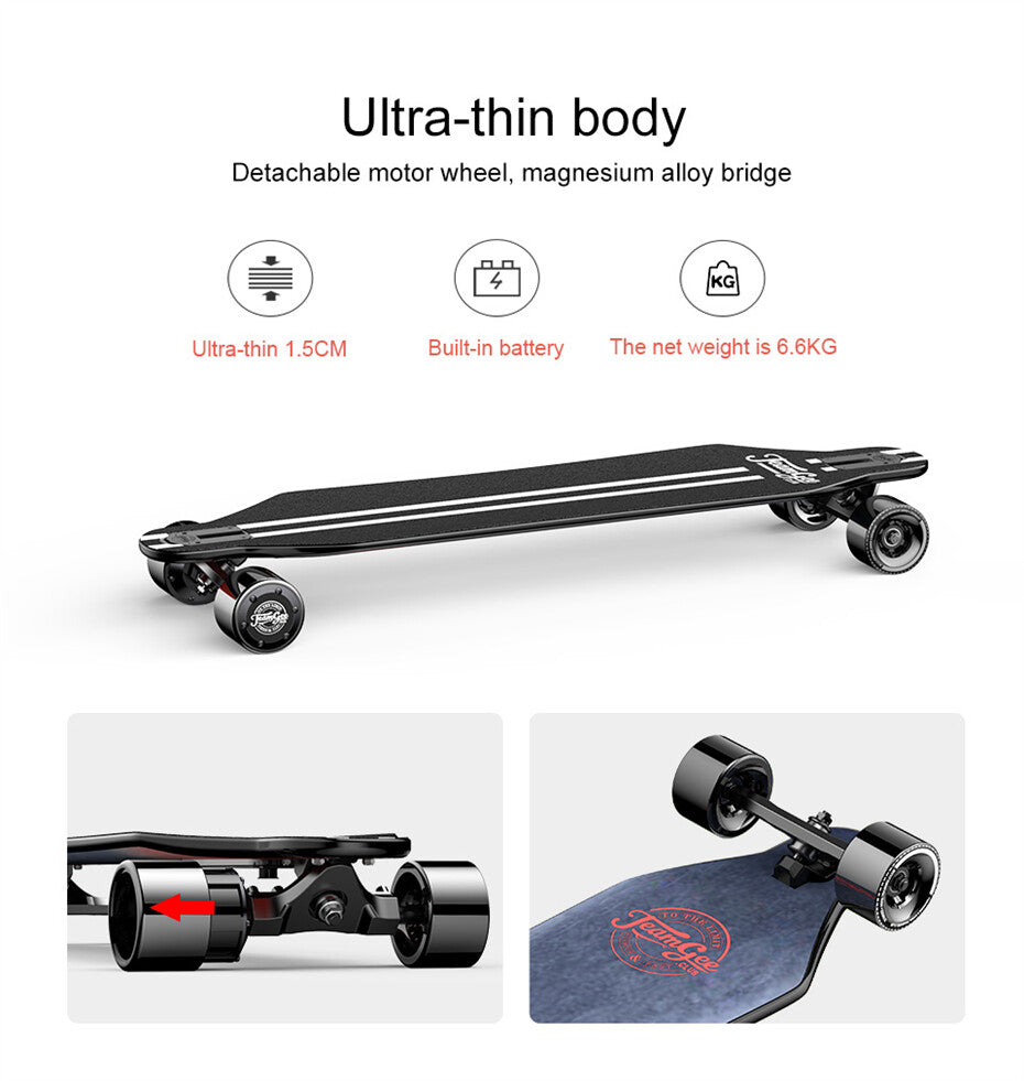 Teamgee H5 Electric Skateboard Longboard intelligente Dual 480w Motor Sehr Dünn