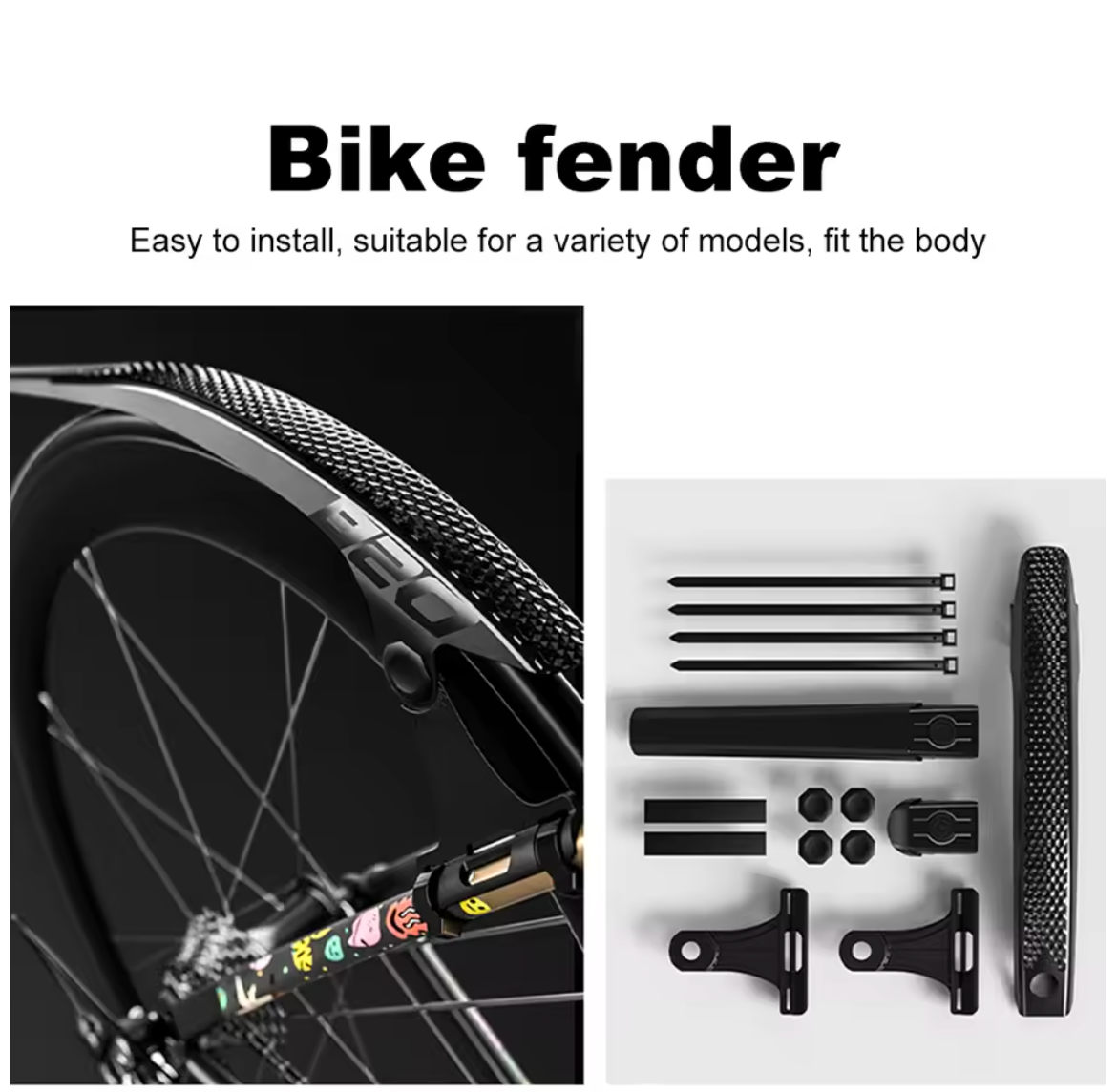 Fahrrad Schutzblech Mudguard Spritzschutz Gravelbike Rennrad bis 50mm Breit