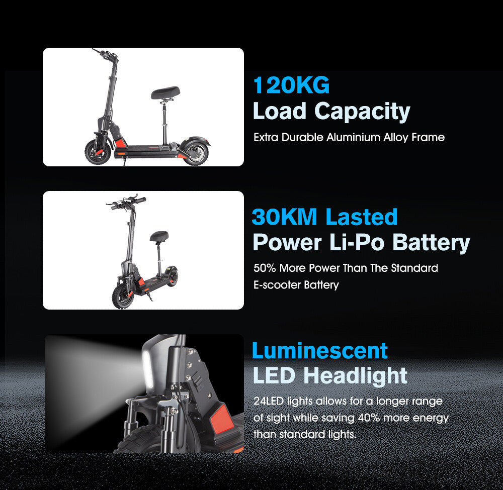 E-Scooter Elektroroller Faltbar Offroad Elektro Roller 10 Zoll Scooter C1 PRO