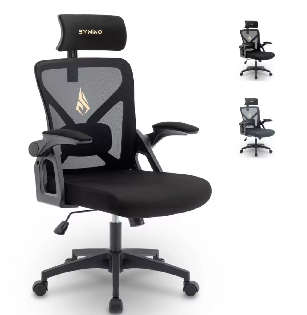 Bürostuhl Schreibtischstuhl Gamingstuhl mit Lendenkissen Lederimitat Ergonomisch