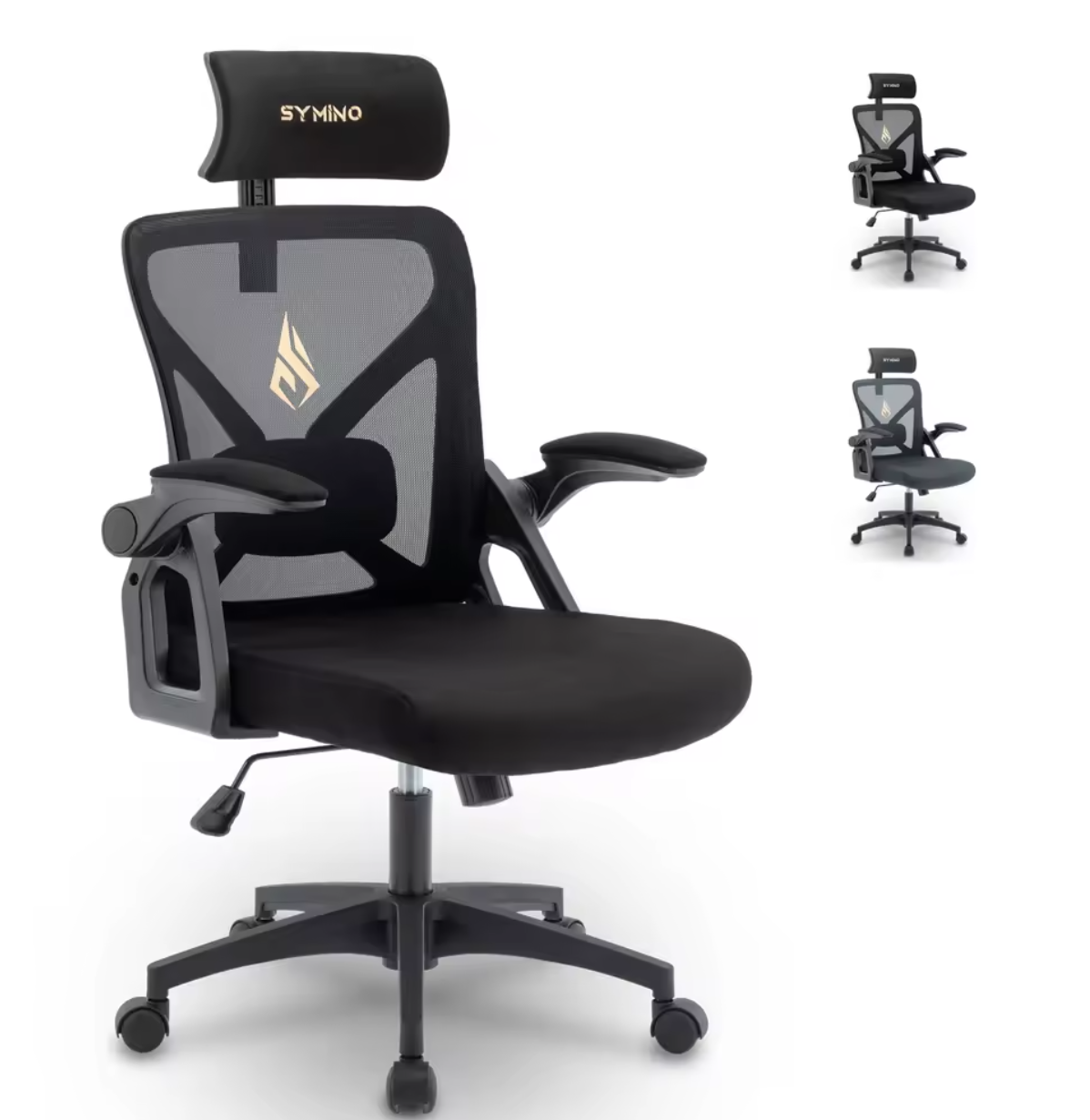 Bürostuhl Schreibtischstuhl Gamingstuhl mit Lendenkissen Lederimitat Ergonomisch