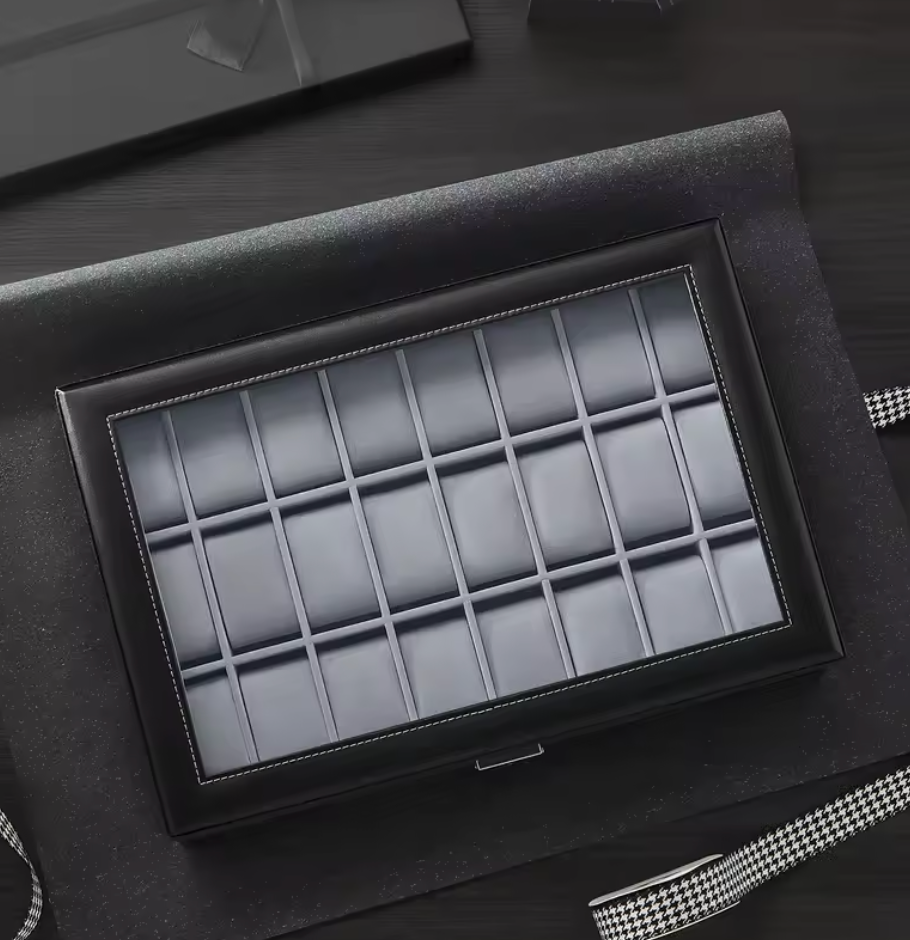 Uhrenbox Uhrenkoffer Uhrenkasten Uhrentruhe Uhrenschatulle Für 10 - 24 Uhren