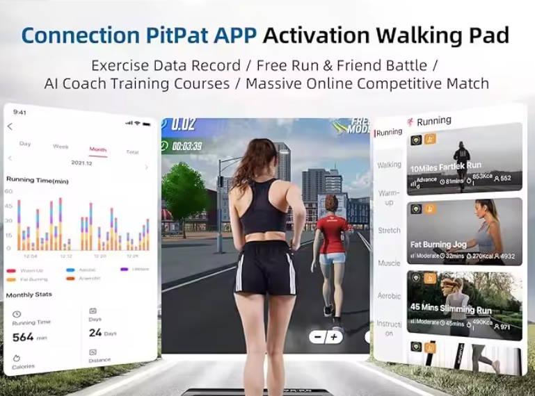 Elektrisches Laufband Homeoffice Kompakt für Stehtisch Walking Pad Schreibtisch