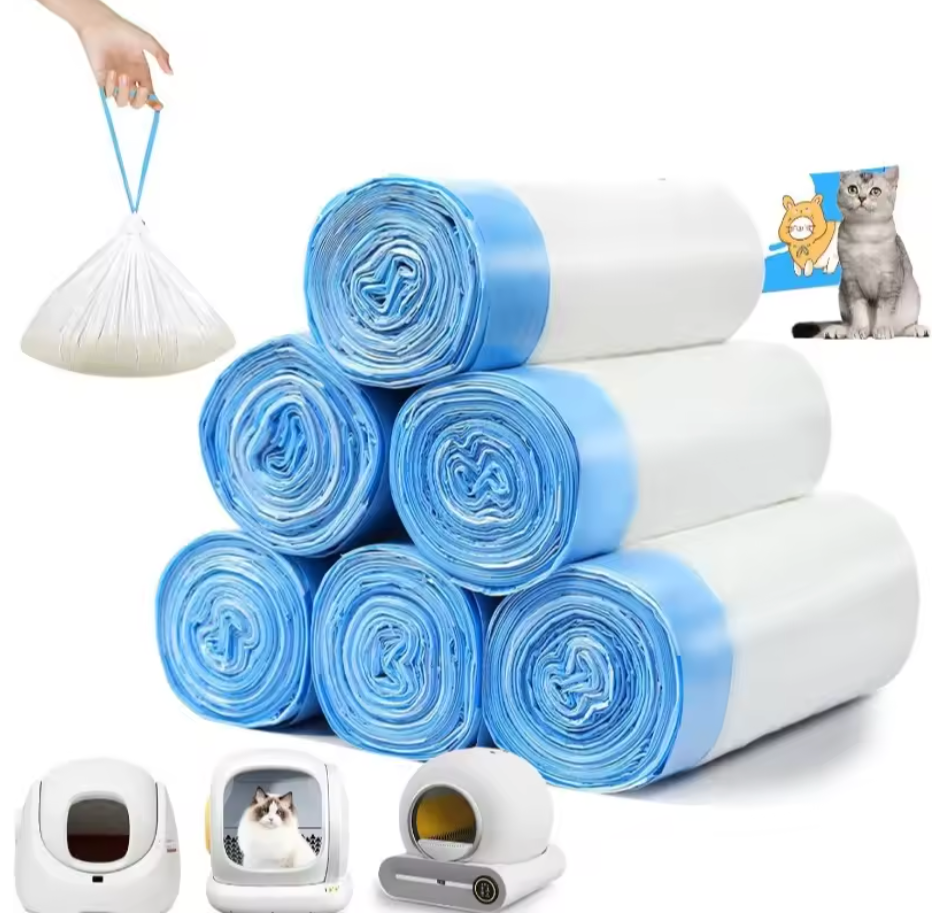 Katzenklo Mülltüten Katzentoiletteneinlagen für Katzentoilette 6 Rollen 3 Rollen